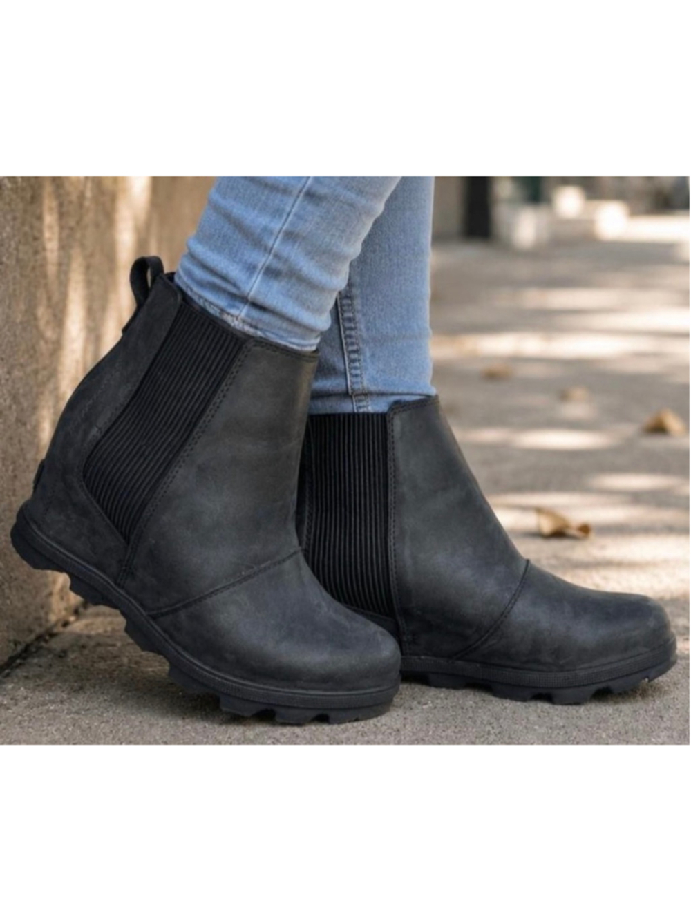 Women's Sorel Joan of Arctic Wedge Boots Black Size 8.5